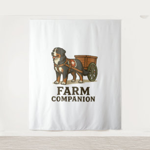 Bernese Mountain Dog Working Farm Companion Tapestry
