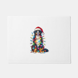 Bernese Mountain Dog x Christmas Lights Doormat