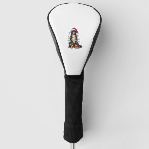 Bernese Mountain Dog x Christmas Lights  Golf Head Cover