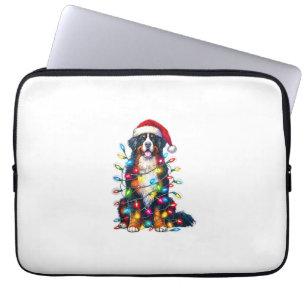 Bernese Mountain Dog x Christmas Lights  Laptop Sleeve