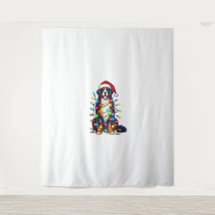 Bernese Mountain Dog x Christmas Lights Tapestry