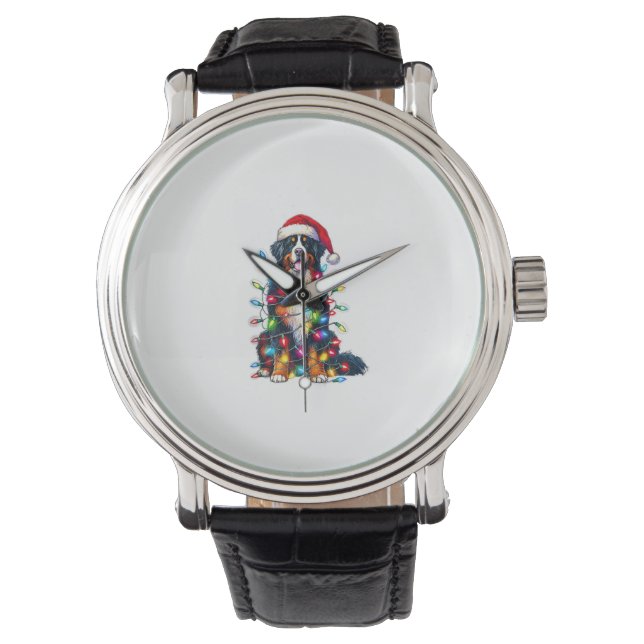 Bernese Mountain Dog x Christmas Lights  Watch (Front)