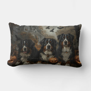 Bernese Mountain Halloween Night Doggy Delight Lumbar Cushion