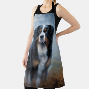 Bernese Mountain Halloween Scary Apron