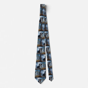 Bernese Mountain Halloween Scary Tie