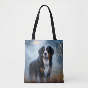 Bernese Mountain Halloween Scary Tote Bag
