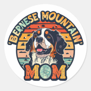 Bernese Mountain Mum: Where Love and Style Collide Classic Round Sticker