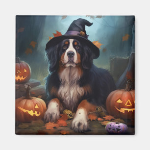 Bernese Mountain Pumpkins Halloween Scary Magnet