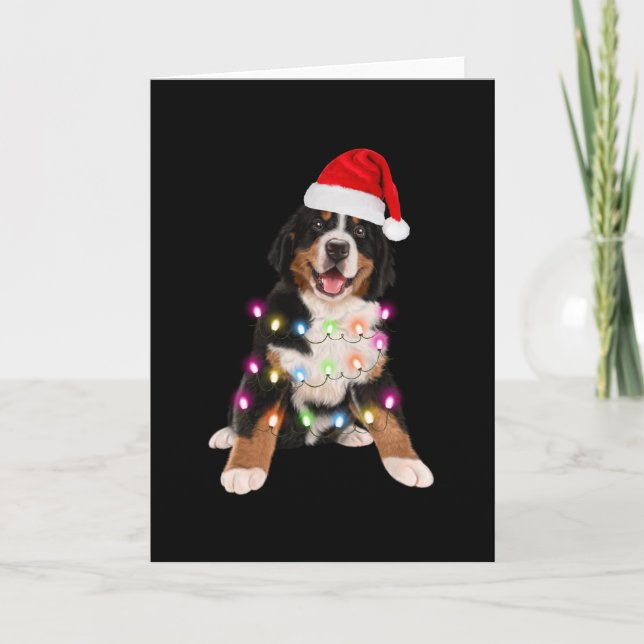 bernese mountain puppy christmas gift card (Front)