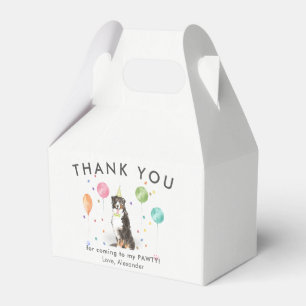 Bernese Mountain Puppy Dog Birthday Thank You  Favour Box