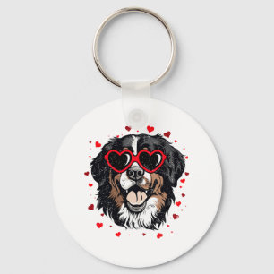 Bernese Mountain Valentine Heart Cute Dog Lovers  Key Ring