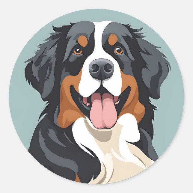 Bernese Mountin Dog Sticker (Front)
