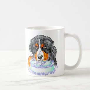Bernese Mt Dog Cake Face Birthday Coffee Mug