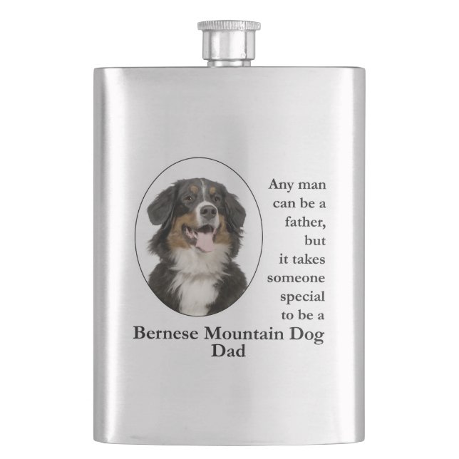 Bernese Mt. Dog Dad Flask (Front)