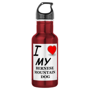 bernese mt dog love 532 ml water bottle