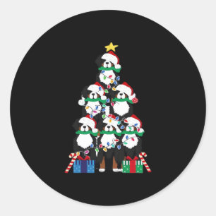 Bernese Mt Dog Puppy Christmas Tree Classic T-Shir Round Sticker