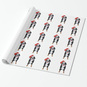 Bernese Mt. Dog Santa's Helper Wrapping Paper