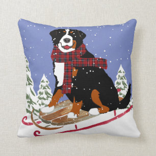 Bernese Mt Dog Sled Cushion