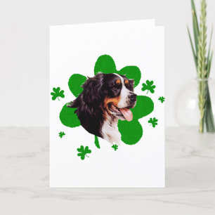Bernese Mt. Dog St. Patrick's Day Card