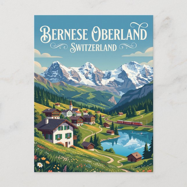 Bernese Oberland Switzerland Postcard (Front)