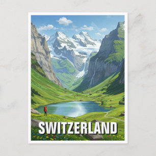 Bernese Oberland Switzerland Travel Postcard