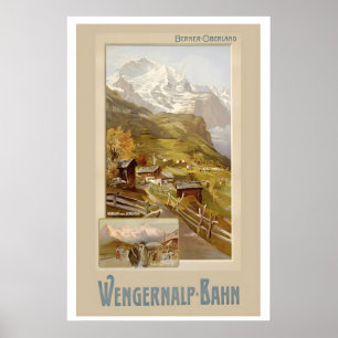 Bernese Oberland Wengen Jungfrau Switzerland Poster
