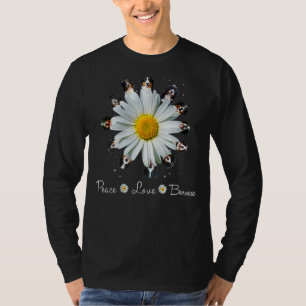 Bernese Peace Love Daisy Dog Mum Bernese Dogs T-Shirt