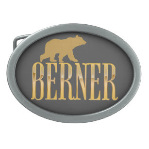 Bernese with Bernese brown bear of the sunny canto Belt Buckle