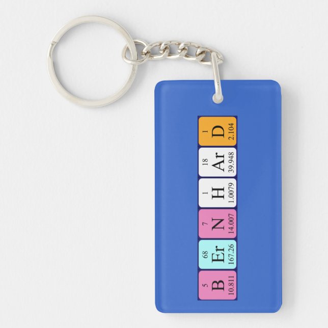 Bernhard periodic table name keyring (Front)
