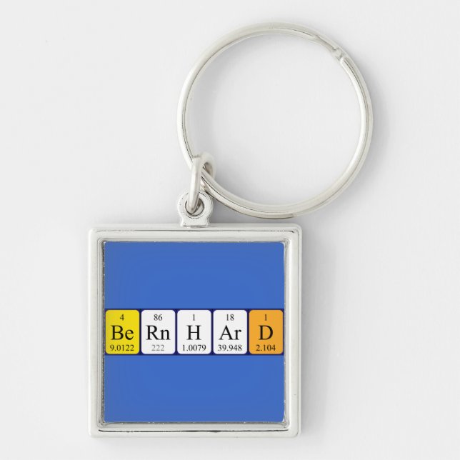 Bernhard periodic table name keyring (Front)