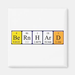 Bernhard periodic table name magnet