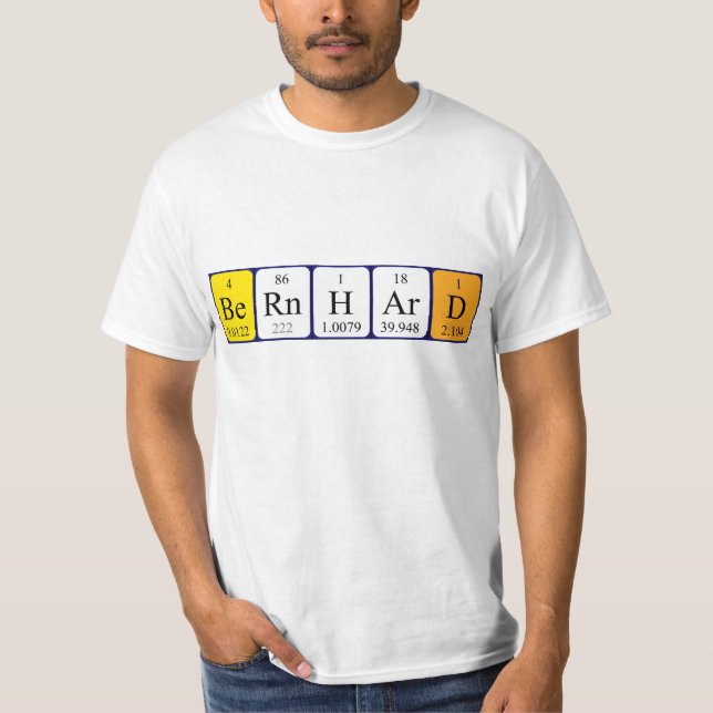 Bernhard periodic table name shirt (Front)