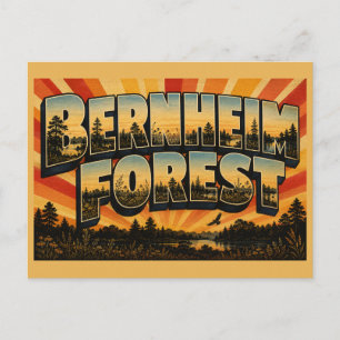 Bernheim Forest Kentucky Forest Prairie Lake Art Postcard