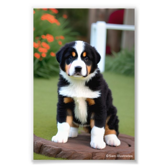 Bernice Mountain Puppy Satin Photo Enlargement  Print (Front)