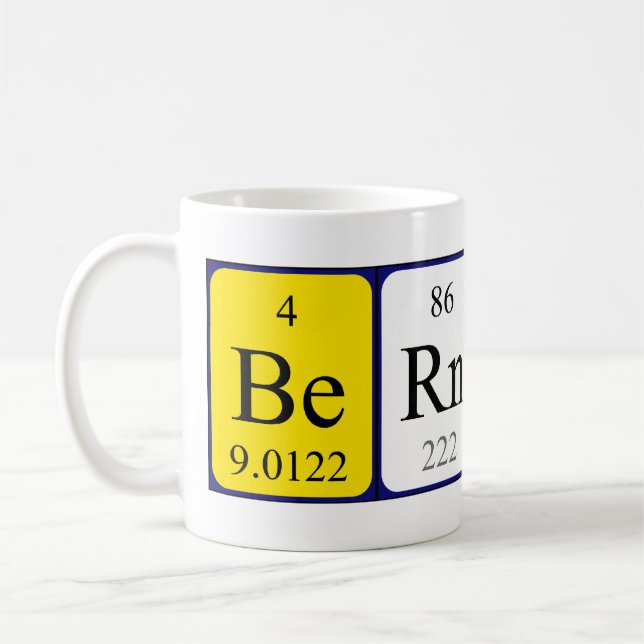Bernice periodic table name mug (Left)