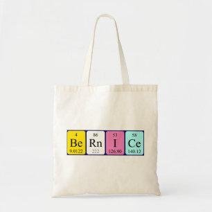 Bernice periodic table name tote bag