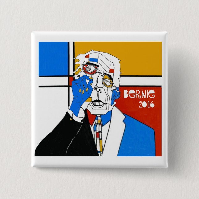 Bernie '16 15 cm square badge (Front)