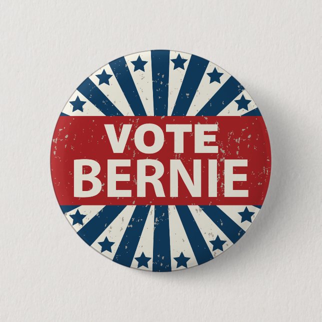 Bernie 2016 6 cm round badge (Front)