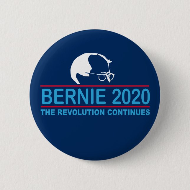 Bernie 2020 6 cm round badge (Front)