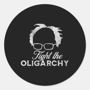 Bernie Aoc 2028 Fight Oligarchy Bernie Sanders Pre Classic Round Sticker