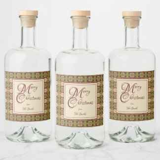 Bernie Christmas Liquor Bottle Label