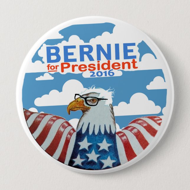 Bernie for President 2016 10 Cm Round Badge (Front)