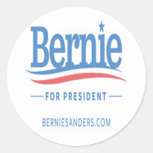 Bernie For President Logo Classic Round Sticker