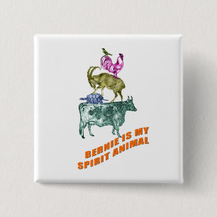 Bernie Is My Spirit Animal 15 Cm Square Badge