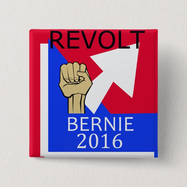 Bernie Revolt sq. 15 Cm Square Badge (Front)