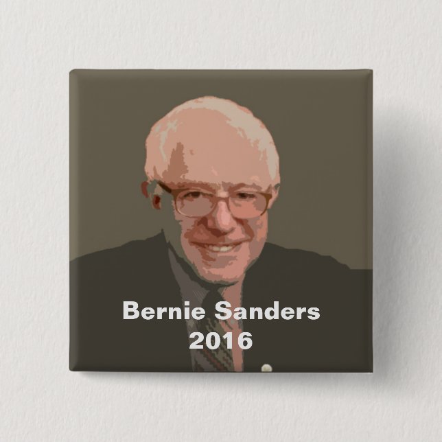 Bernie Sanders 2016 15 Cm Square Badge