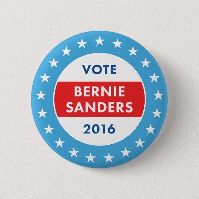 Bernie Sanders 2016 6 Cm Round Badge (Front)