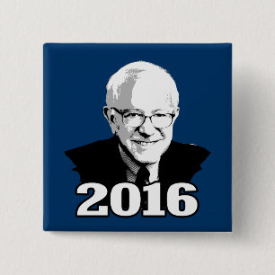BERNIE SANDERS 2016 Candidate 15 Cm Square Badge
