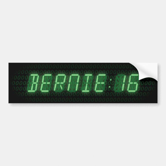 Bernie Sanders 2016 Clock Bumper Sticker (Front)