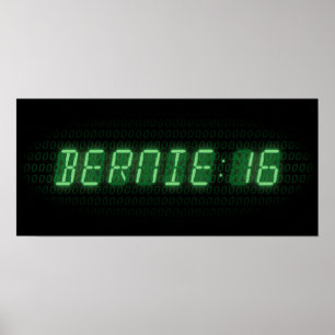 Bernie Sanders 2016 Clock Poster